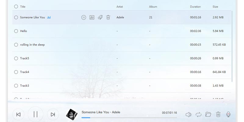 manage recorded audio clips