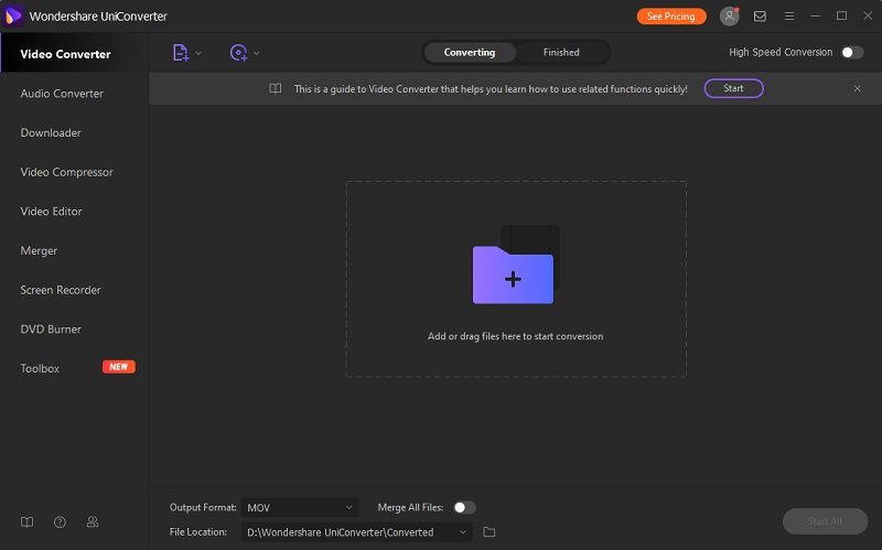 uniconverter interface