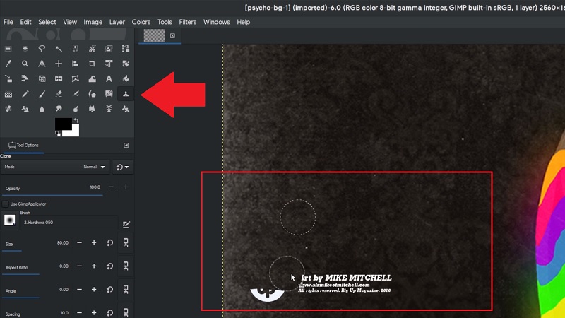 gimp step 2