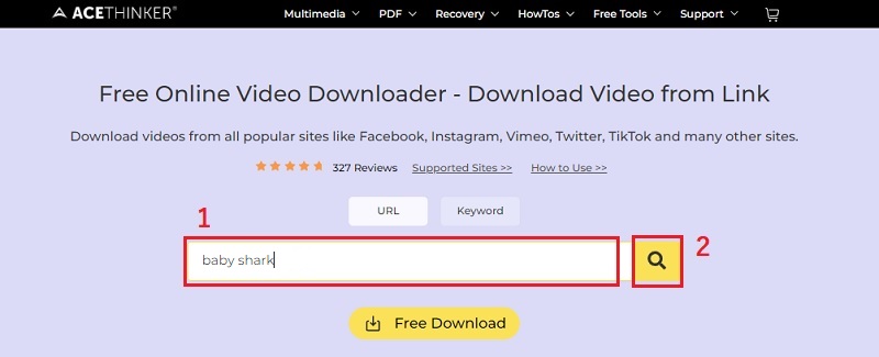 online video downloader search title