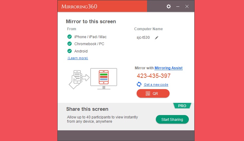 mirroring360 screen sharing