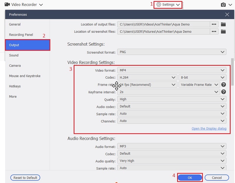 configure settings