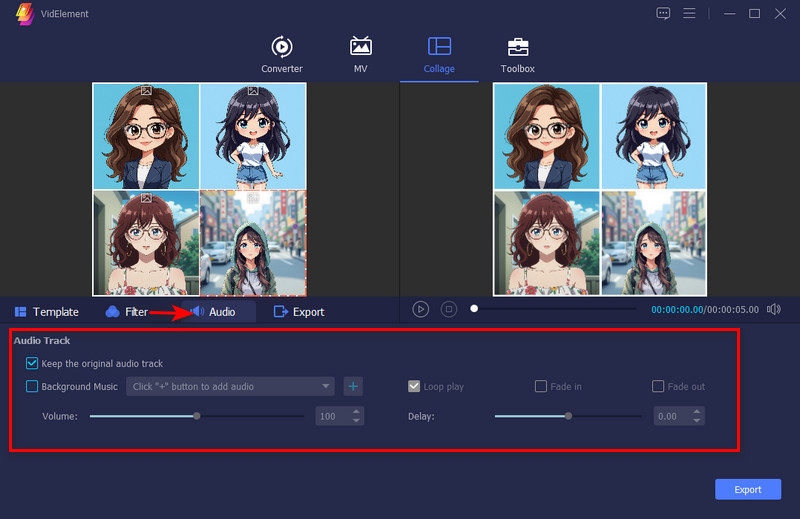 add audio track
