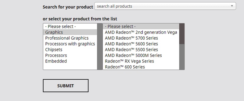 select driver amd