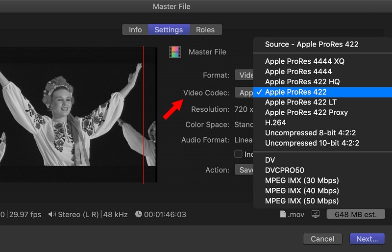 apple prores codec