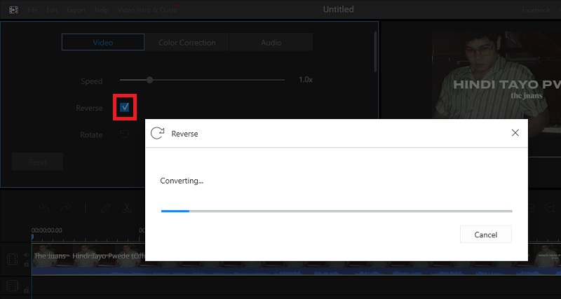 play video backwards ve step3
