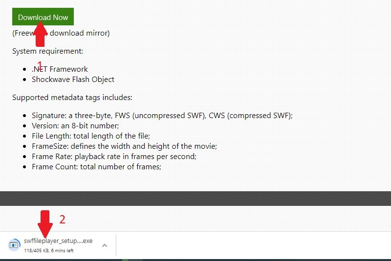 open swf file step2
