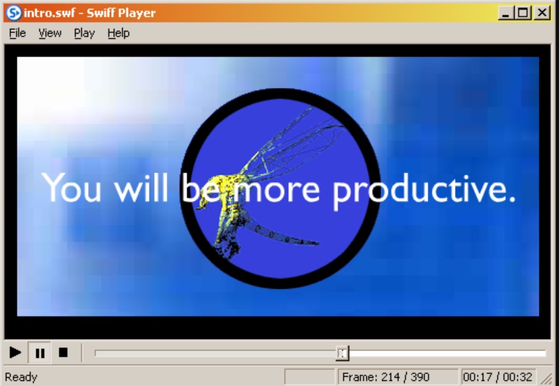 open swf file swiff player interphase