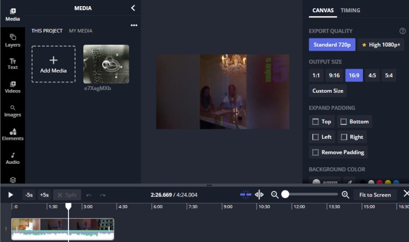 trimming youtube with kapwing