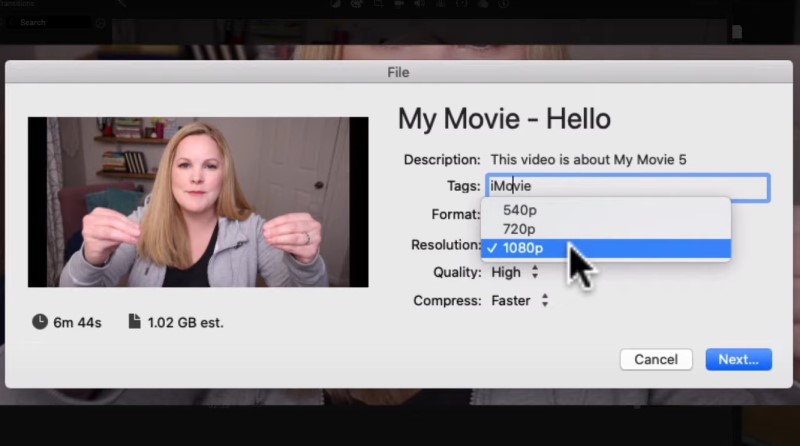 add watermark in imovie export