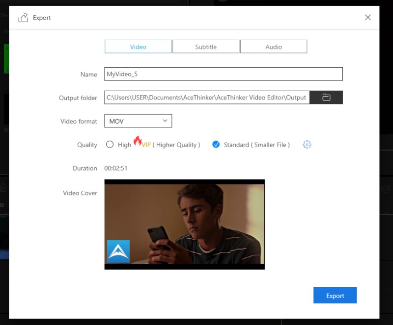 add watermark in imovie ve export