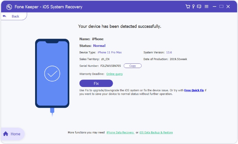 device detected