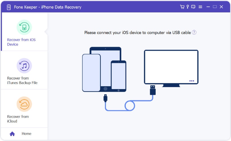 recover from ios device step 1