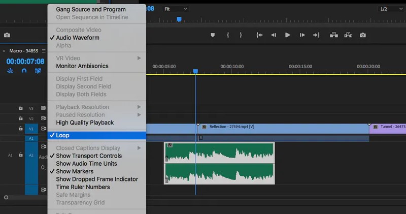 premiere pro no audio import loop