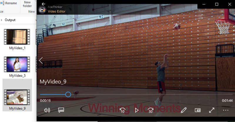 sports video editor ve play