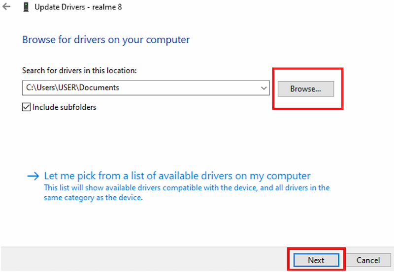 install the usb driver