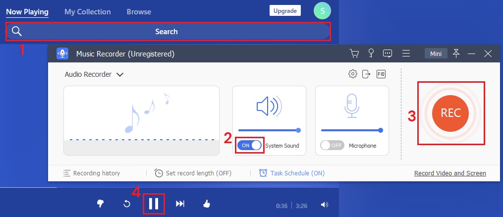 record pandora