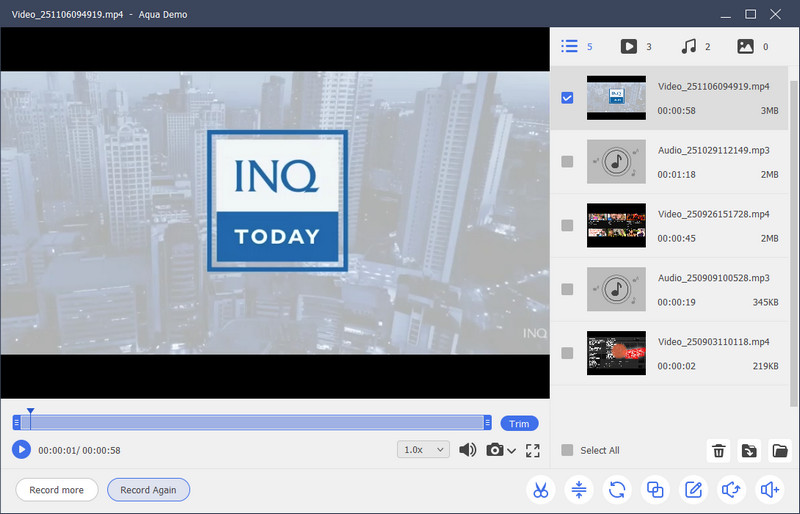 preview video recording