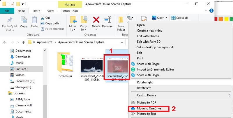 save recorded video on cloud storage