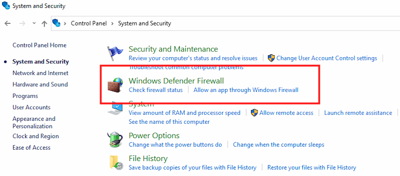 Windows Defender Firewall