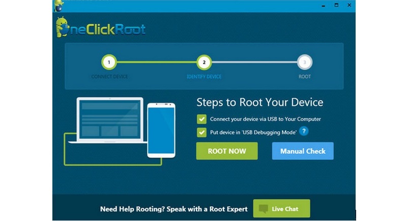 roots samsung with one click root