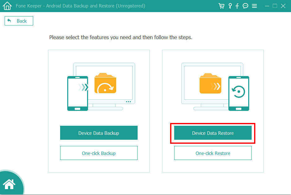 restore android step 2