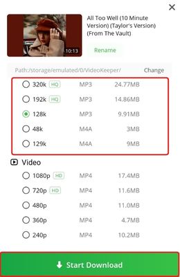 complete the download