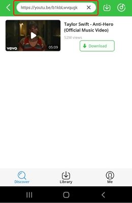 paste video link
