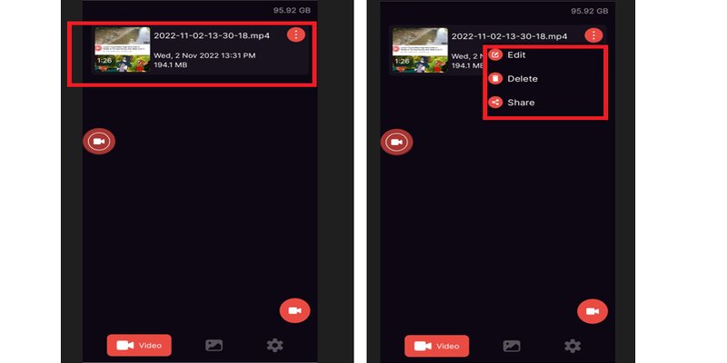 save recorded video