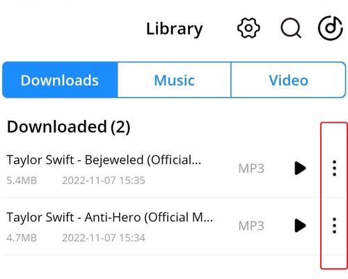 manage downloaded media
