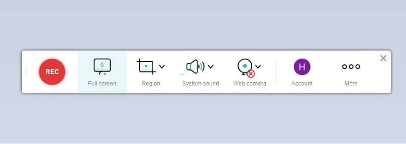 online screen recorder interface