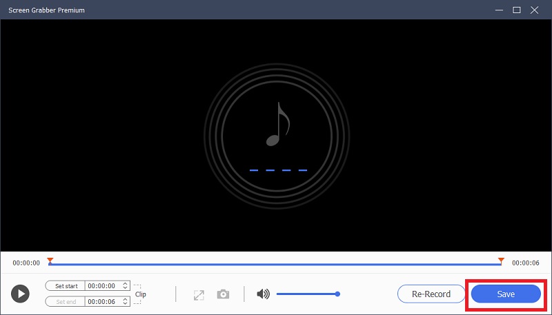 save the audio