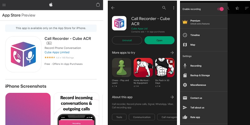 record signal video call on iphone android