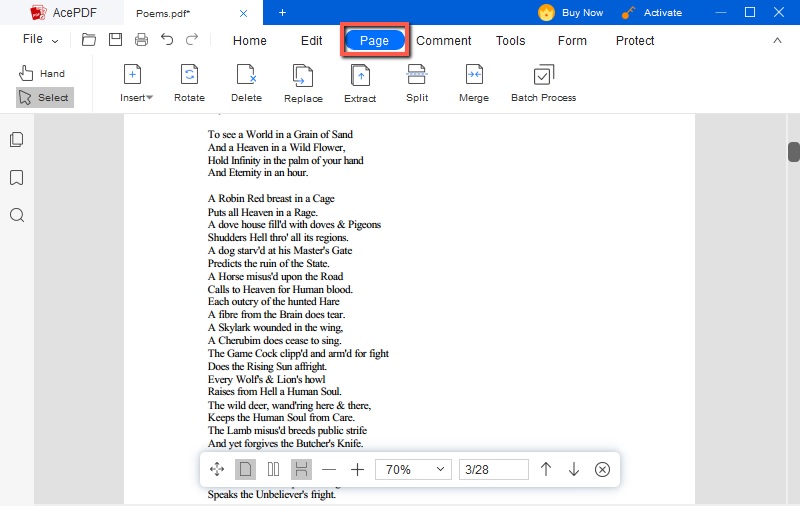 acepdf arrange pages
