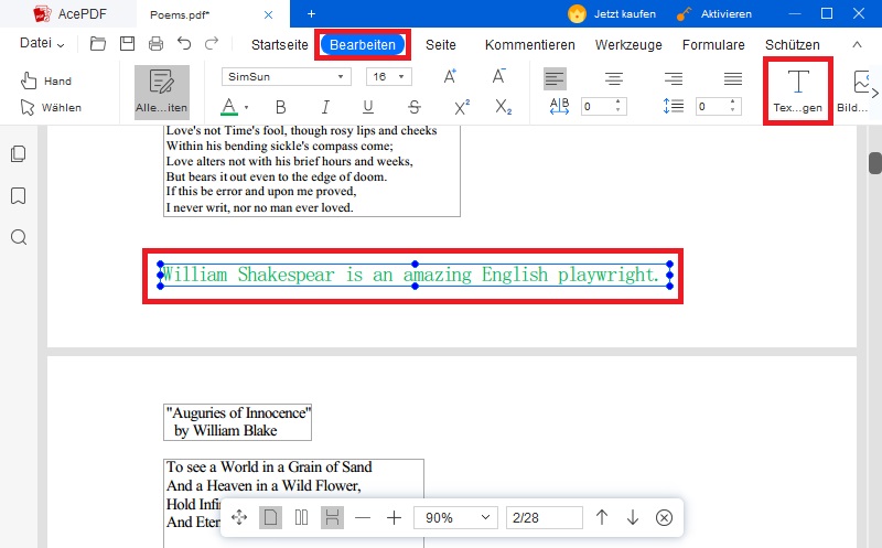 acepdf edit texts