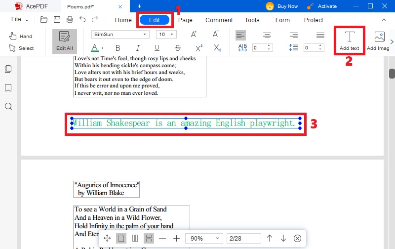 acepdf edit texts