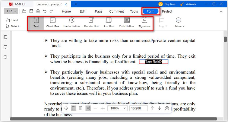 add form to pdf