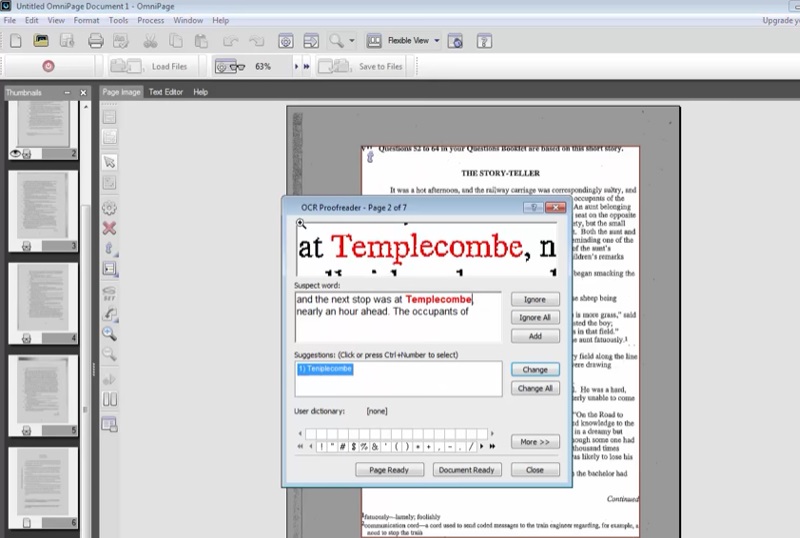 omnipage ultimate interface