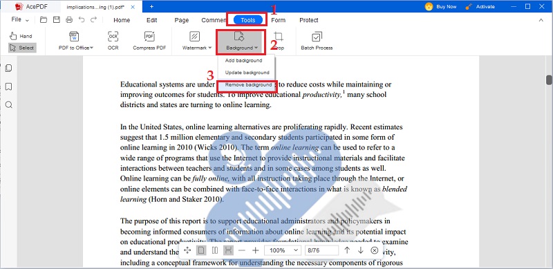 acethinker pdf editor remove the background