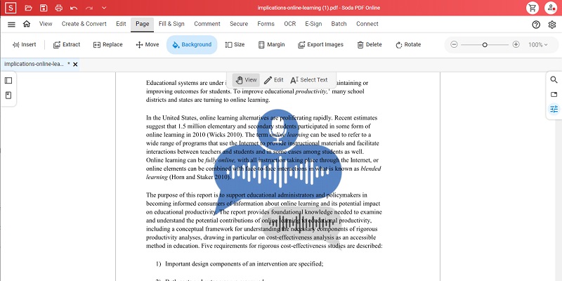 soda pdf online interface