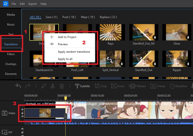 Add Transition to Video