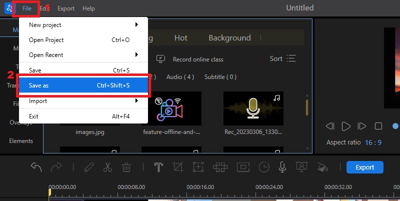 Export as Project