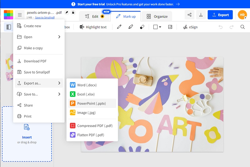 smallpdf as image to ppt converter