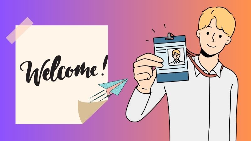 welcoming new male employees