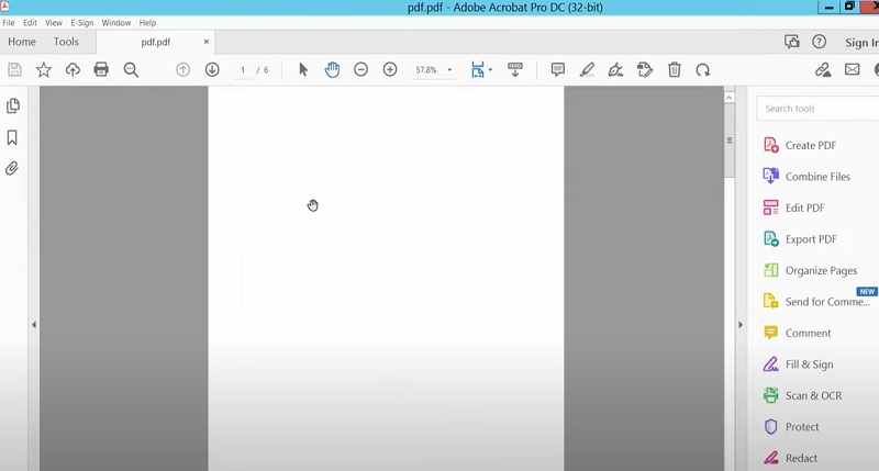 adobe acrobat pro dc interface