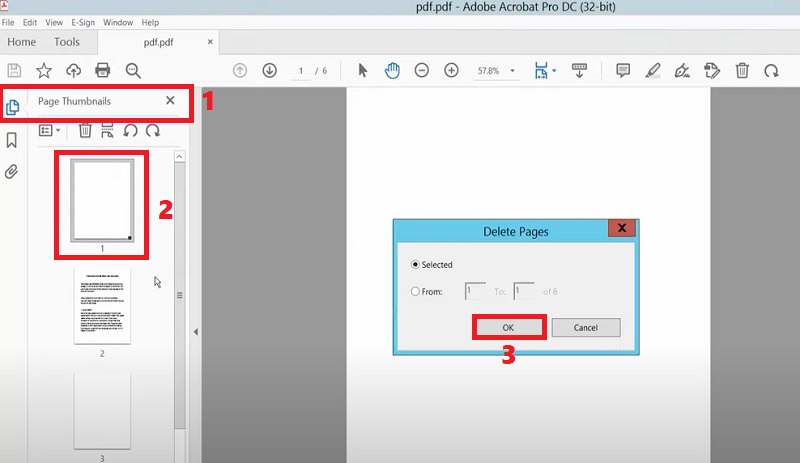 hit page icon, select blank page and click ok