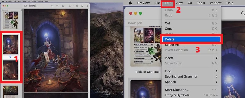 tick blank page, click edit and select delete