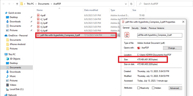 previewing and adjusting the resized pdf