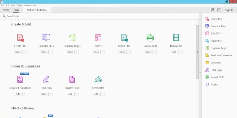 prepare and open your pdf in acrobat