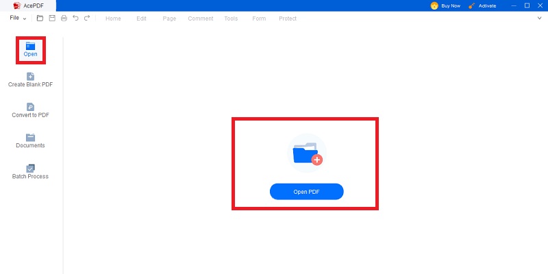 opening a pdf in acepdf